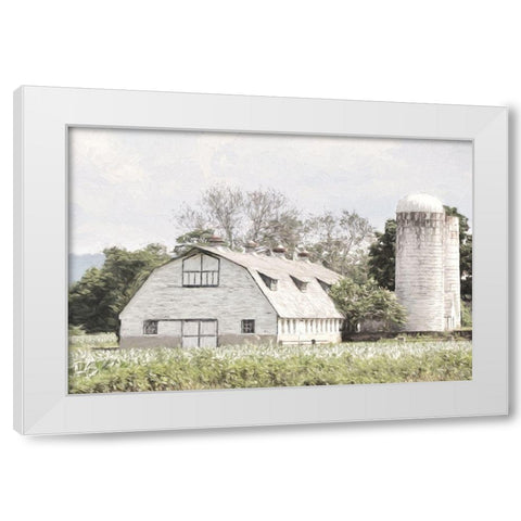 New Jersey Farm       White Modern Wood Framed Art Print by Deiter, Lori