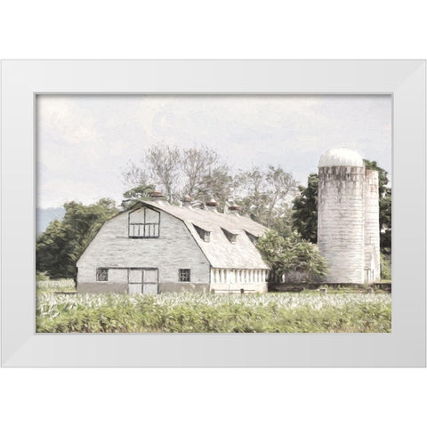New Jersey Farm       White Modern Wood Framed Art Print by Deiter, Lori