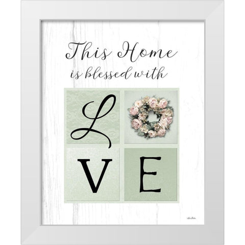 Blessed With Love White Modern Wood Framed Art Print by Deiter, Lori