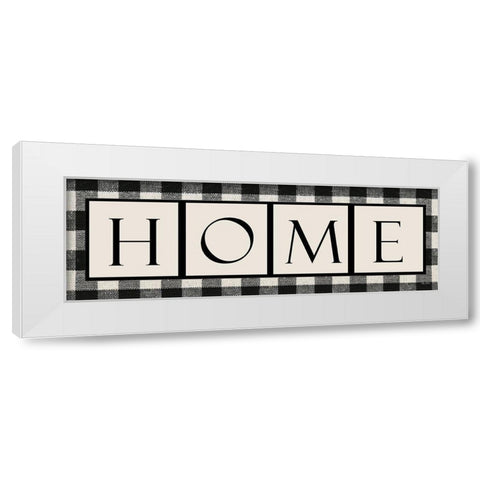 Buffalo Plaid Home White Modern Wood Framed Art Print by Deiter, Lori