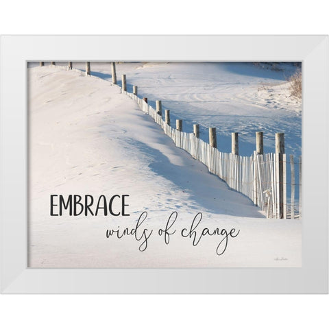Embrace Winds of Change White Modern Wood Framed Art Print by Deiter, Lori