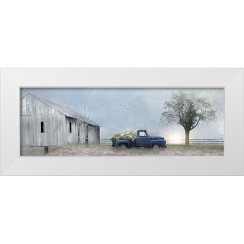 Jonestown Barn White Modern Wood Framed Art Print by Deiter, Lori