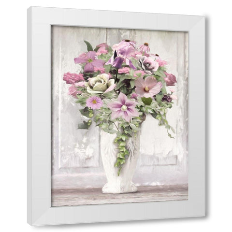 Let Love Bloom    White Modern Wood Framed Art Print by Deiter, Lori