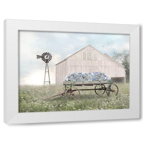 Unfolding Beauty      White Modern Wood Framed Art Print by Deiter, Lori