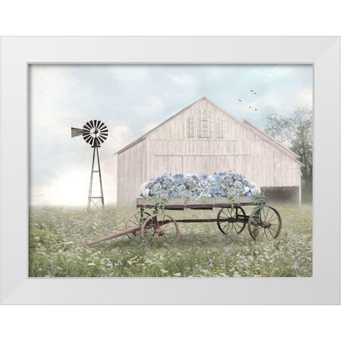 Unfolding Beauty      White Modern Wood Framed Art Print by Deiter, Lori