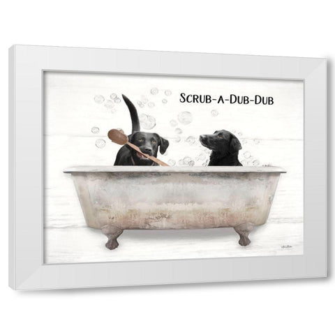 Scrub-a-Dub-Dub White Modern Wood Framed Art Print by Deiter, Lori