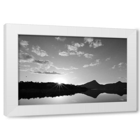 Estes Lake Sunrise   White Modern Wood Framed Art Print by Deiter, Lori