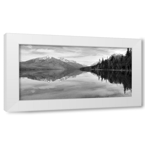 Lake McDonald   White Modern Wood Framed Art Print by Deiter, Lori