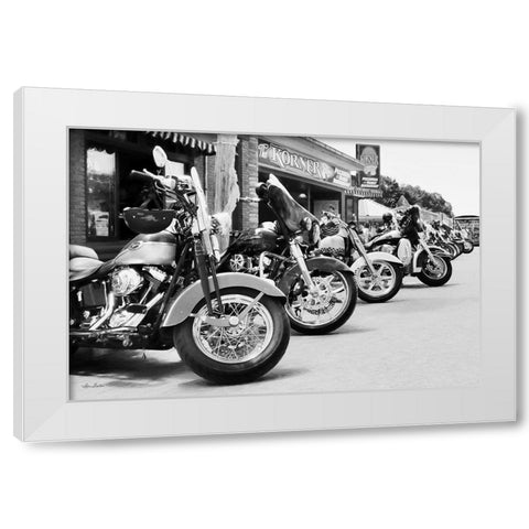 Bike Week   White Modern Wood Framed Art Print by Deiter, Lori