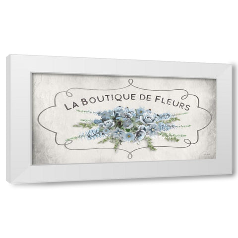 La Boutique Blue  White Modern Wood Framed Art Print by Deiter, Lori