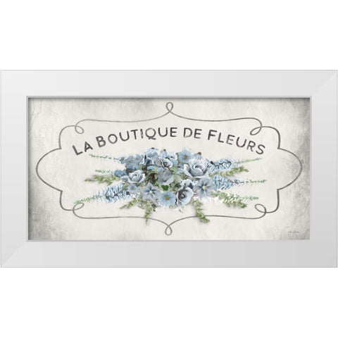 La Boutique Blue  White Modern Wood Framed Art Print by Deiter, Lori