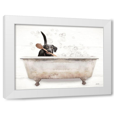Scrubbing Bubbles White Modern Wood Framed Art Print by Deiter, Lori