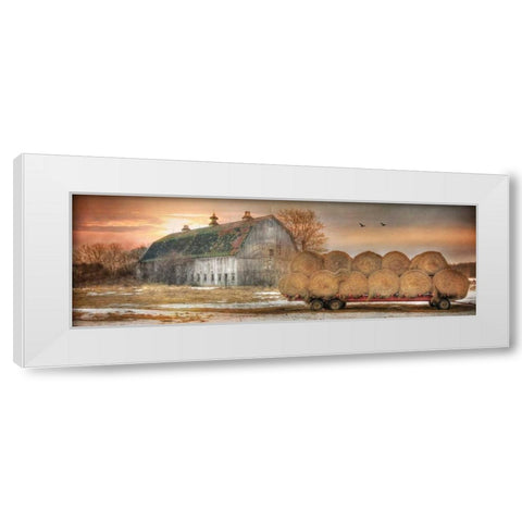 Sunset on the Farm White Modern Wood Framed Art Print by Deiter, Lori