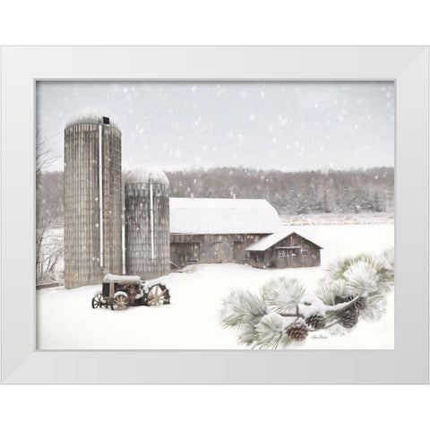 Pine View Farm White Modern Wood Framed Art Print by Deiter, Lori