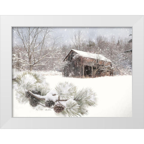 Pine Ridge Farm White Modern Wood Framed Art Print by Deiter, Lori