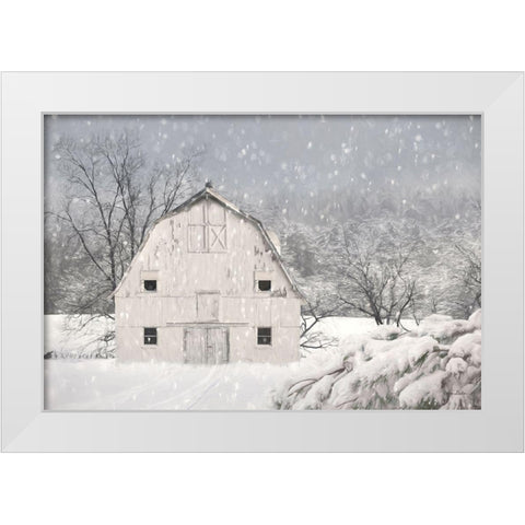 Old Delaware Farm White Modern Wood Framed Art Print by Deiter, Lori
