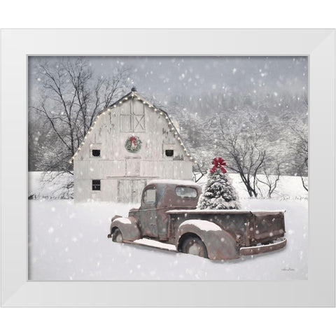 Whisper of Christmas White Modern Wood Framed Art Print by Deiter, Lori