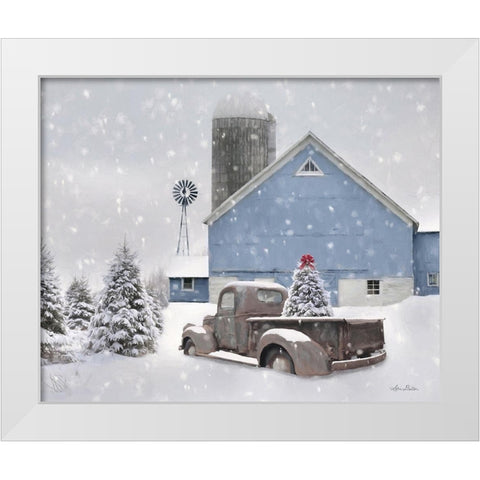 Christmas Serenity White Modern Wood Framed Art Print by Deiter, Lori
