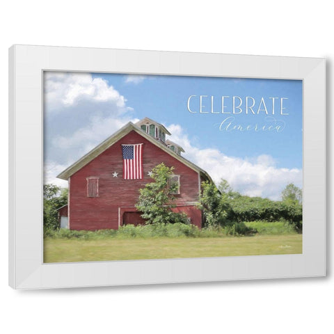 Celebrate America White Modern Wood Framed Art Print by Deiter, Lori