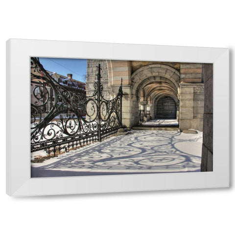 Shadow Dancing   White Modern Wood Framed Art Print by Deiter, Lori