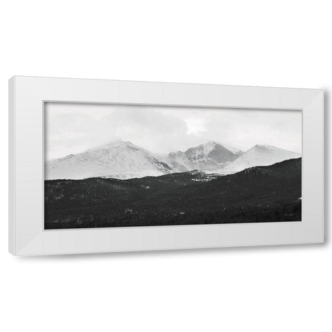 Estes Park Mountains   White Modern Wood Framed Art Print by Deiter, Lori