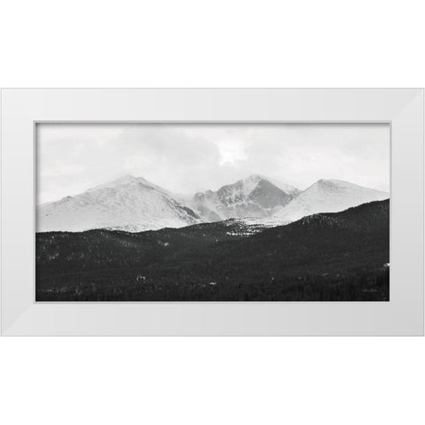 Estes Park Mountains   White Modern Wood Framed Art Print by Deiter, Lori