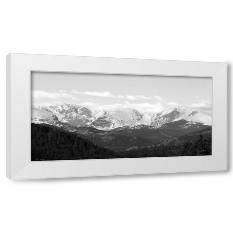 Estes Park Peaks   White Modern Wood Framed Art Print by Deiter, Lori