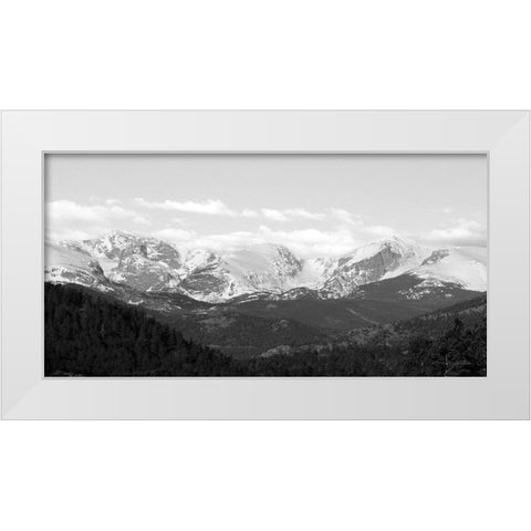 Estes Park Peaks   White Modern Wood Framed Art Print by Deiter, Lori