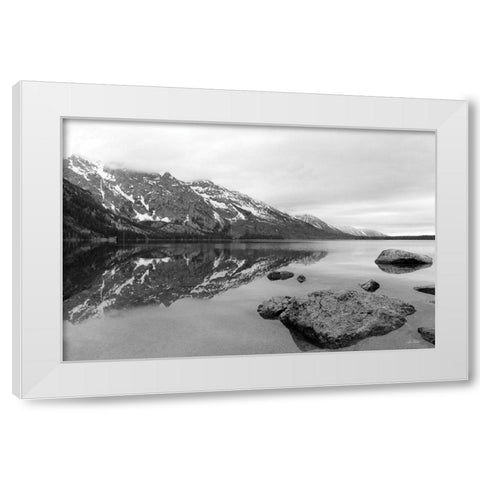 Jenny Lake    White Modern Wood Framed Art Print by Deiter, Lori