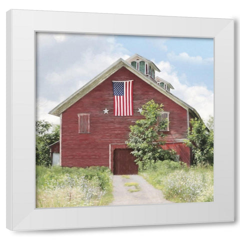 Breath of Liberty White Modern Wood Framed Art Print by Deiter, Lori