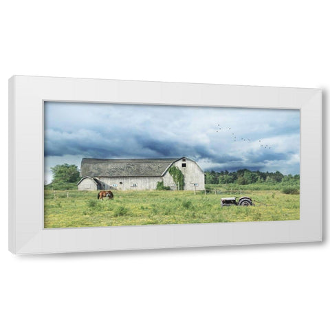 Green Pastures      White Modern Wood Framed Art Print by Deiter, Lori