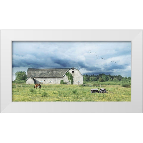 Green Pastures      White Modern Wood Framed Art Print by Deiter, Lori
