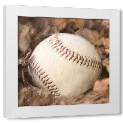 Baseball Season White Modern Wood Framed Art Print by Deiter, Lori