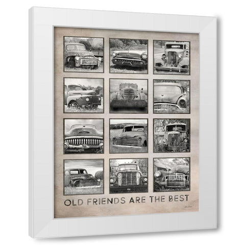 Old Friends Are the Best White Modern Wood Framed Art Print by Deiter, Lori