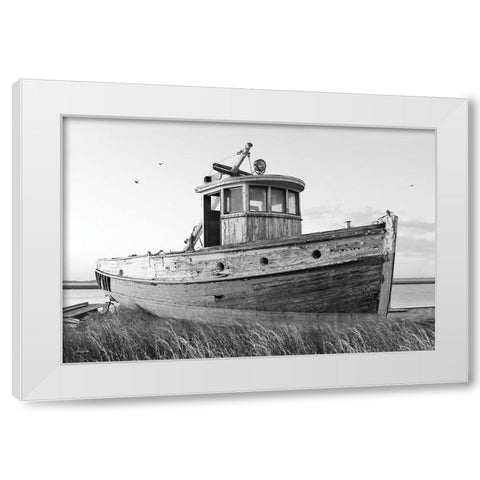 This Old Boat I White Modern Wood Framed Art Print by Deiter, Lori
