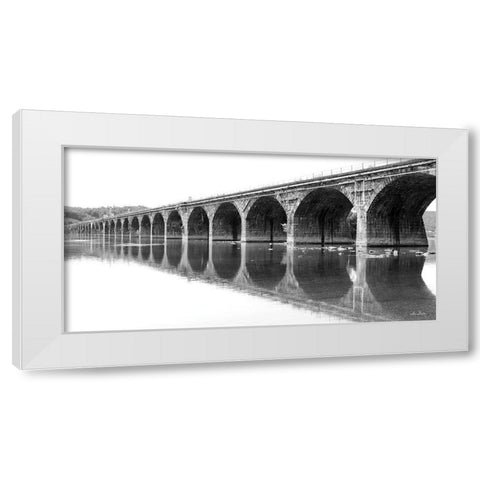 Rockwell Bridge      White Modern Wood Framed Art Print by Deiter, Lori