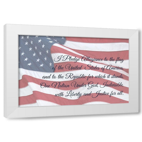 I Pledge Allegiance I White Modern Wood Framed Art Print by Deiter, Lori