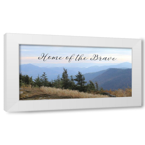 Home of the Brave White Modern Wood Framed Art Print by Deiter, Lori