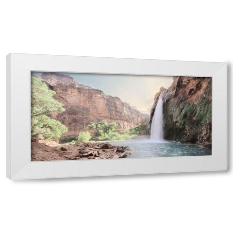 Havasu Falls White Modern Wood Framed Art Print by Deiter, Lori