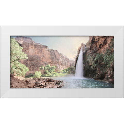 Havasu Falls White Modern Wood Framed Art Print by Deiter, Lori