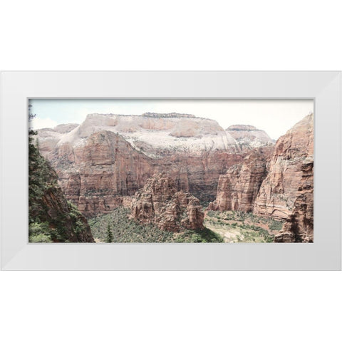Hiking in Zion White Modern Wood Framed Art Print by Deiter, Lori