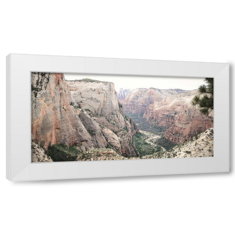 Zion from Above White Modern Wood Framed Art Print by Deiter, Lori