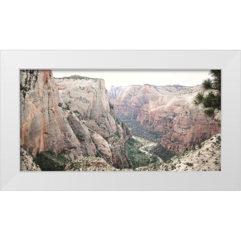 Zion from Above White Modern Wood Framed Art Print by Deiter, Lori