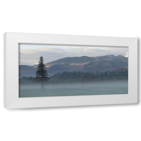 Adirondack Misty Morning White Modern Wood Framed Art Print by Deiter, Lori