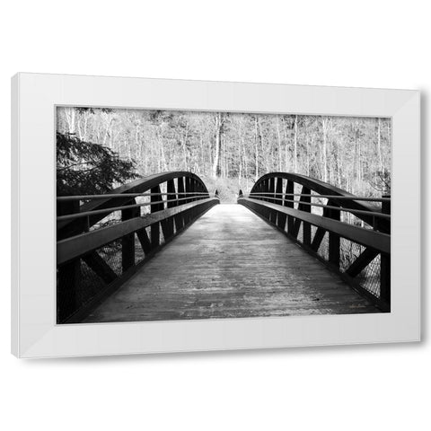 Wiconisco Creek Bridge White Modern Wood Framed Art Print by Deiter, Lori
