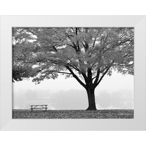 The Empty Table White Modern Wood Framed Art Print by Deiter, Lori