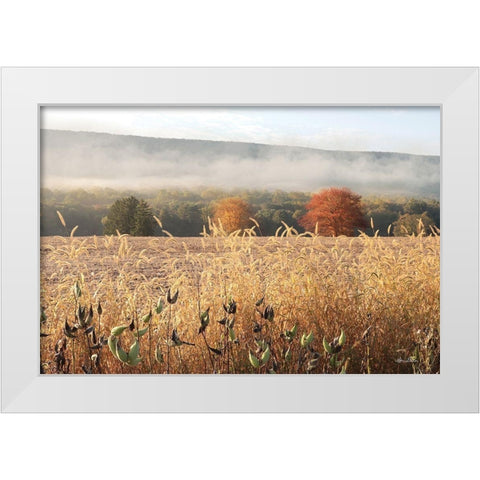 Autumn Shades White Modern Wood Framed Art Print by Deiter, Lori