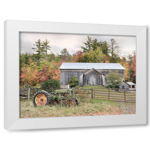 Fall on the Farm II White Modern Wood Framed Art Print by Deiter, Lori