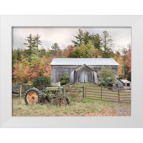 Fall on the Farm II White Modern Wood Framed Art Print by Deiter, Lori