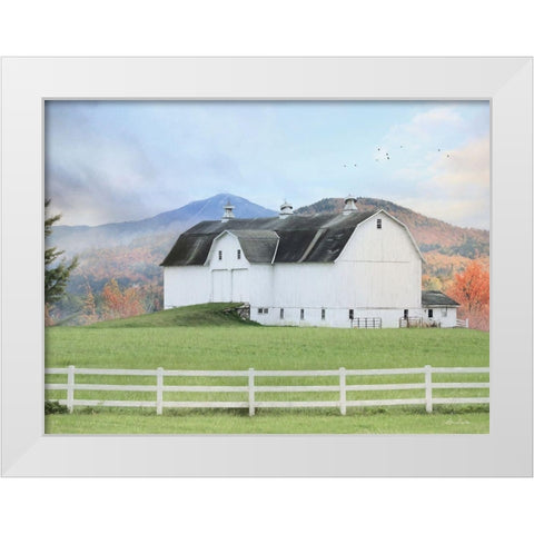 Adirondack Farm White Modern Wood Framed Art Print by Deiter, Lori